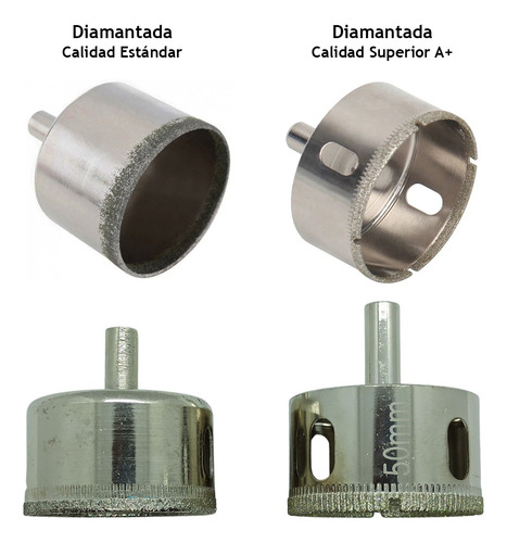 Broca Copa Diamantada A+ Vidrio Granito 14mm 15mm 16mm