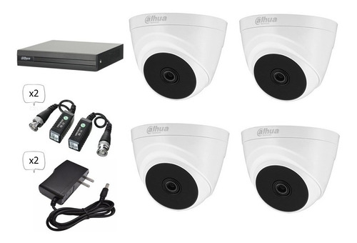 Kit Dahua Dvr 4ch 1080p + 4 Camaras De Seguridad Hd 720p