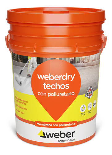 Membrana Liquida Weberdry Techos 20kg Pu Poliuretanica