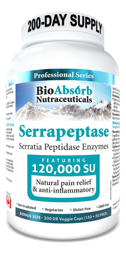 Suplemento Bio Absorb Nutracêuticos Serrapeptase 120.000 Sp