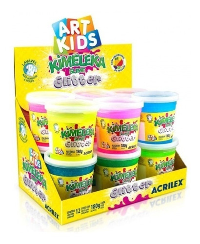 Slime Kimeleka Super Estirable Glitter Importadas