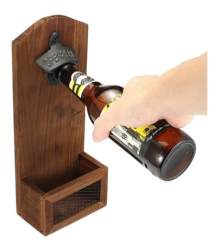 Abresodas Corcholatero Destapador De Pared Madera