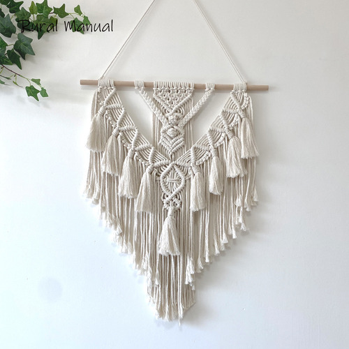 5004 Varas 5570cm Tapiz Bohemio Macramé Con Borlas