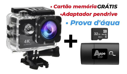 Câmera Full Hd 4k Go Cam Ultra Pro Sport Ação A Prova D'água