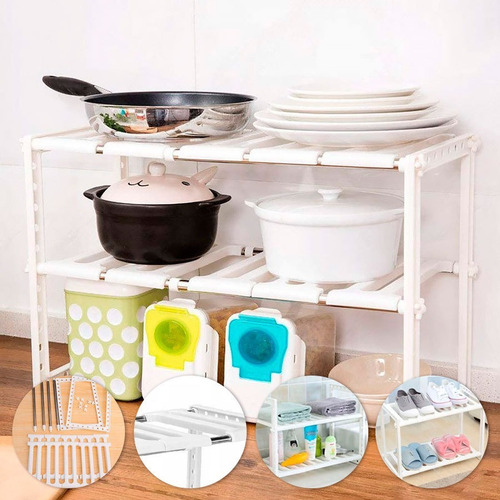 Imagem 7 de 7 de Organizador Rack De Cozinha Multiuso Ajustável Oferta Loi