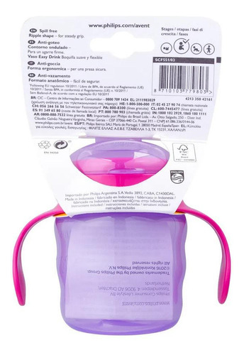 Copo De Transição Classic Spout 200ml Roxo- Philips Avent