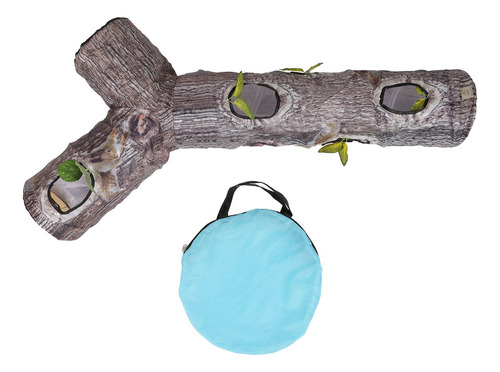 Kitten Play Tunnel Cat, Plegable, Lavable, De Madera Realist