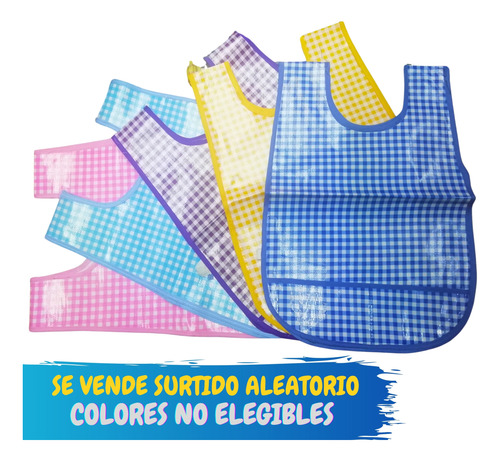 5 Batas Kínder Plastificada Mandil Protector Preescolar