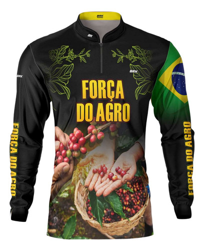 Camisa Agro Brk Fazenda Agricultura Produtor De Café Comuv50