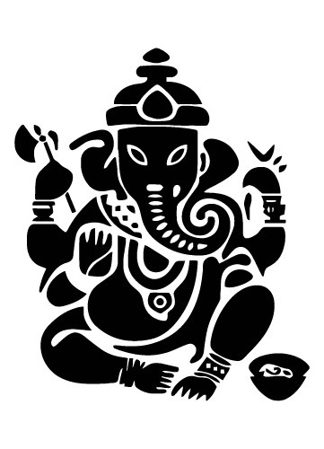 El Dios Del Éxito Ganesh Yoga Buda Vinilo Decorativo