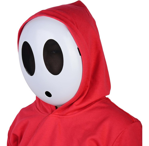 Monisorly White Shy Guy Mask Girl Halloween Mask Full Mask F
