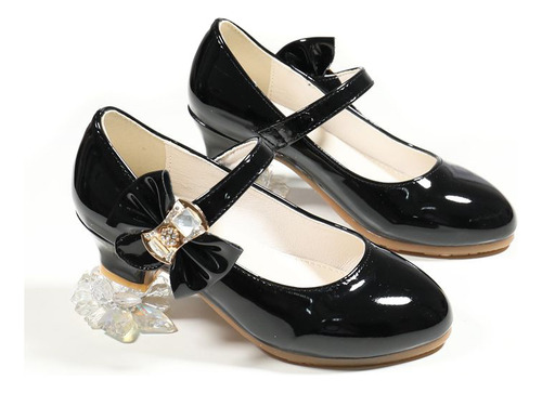 Zapatos De Tacón Alto De Cristal Estilo Princesa Para Niñas