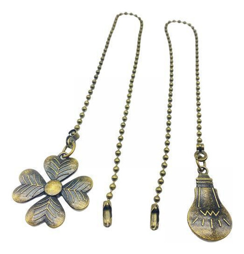 4 Lámpara De Cadena De Tracción Del Ventilador De Marrón
