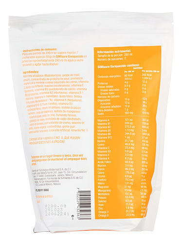 Dieta Polimerica Simisure Polvo Vainilla Sobre 462 G