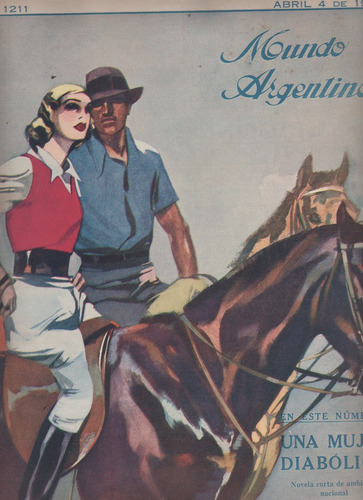 Revista Mundo Argentino *año 1934 Nº 1211 Novela De G. Dras