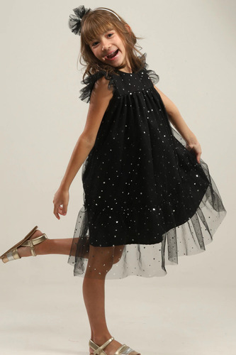 Vestido Infantil Clarissa - Festa Estrelas