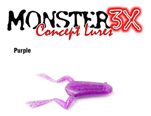 Isca Artificial Soft Monster 3x X-frog (9cm) - 2 Unidades Cor Cor - Purple