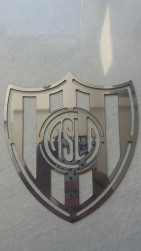 Escudo Logo Placa San Lorenzo De Acero Inoxidable 150mm
