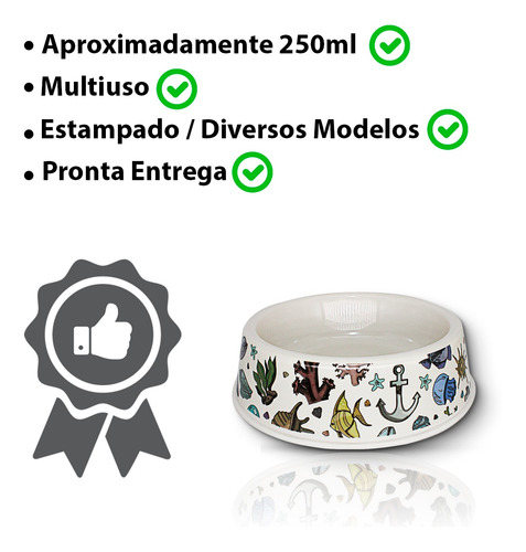 Tigela Comida Água Fria Pets Cães E Gatos 123útil Original
