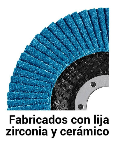 Disco Laminado 29diá. 4'' Grano 120 Centro 5/8'' Truper11672 Color Azul