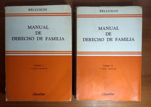 Manual De Derecho De  Familia 2 Tomos - Belluscio - Depalma