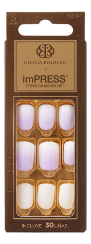 Uñas Impress Kiss Cecilia Bolocco - Dawn Lavender