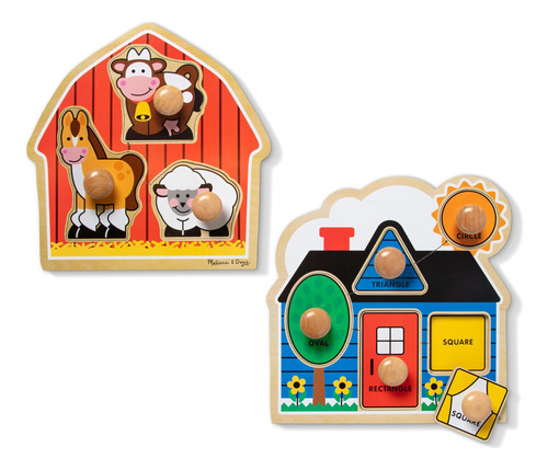 Melissa & Doug Jumbo Knob Juego De Rompecabezas De Madera - 