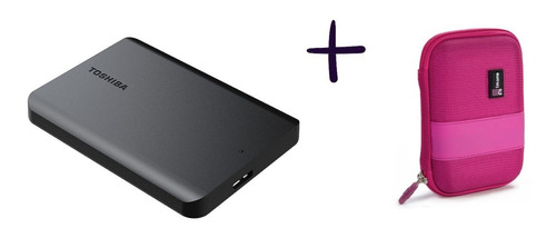 Imagen 1 de 5 de Disco Duro Externo Toshiba 1tb Tera + Estuche Antigolpe New