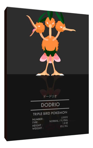 Cuadros Poster Pokemon Dodrio 50x70 (rio 7)