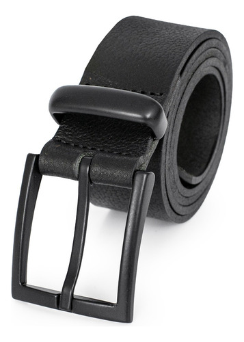 Cinturon Hombre Cuero Cinto Clasico Ancho Liso Moda Briganti Negro 100