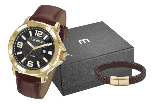 Relógio Mondaine Masculino 99357gpmvdh2 Pulseira De Couro