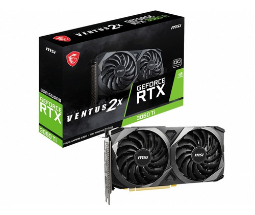 Imagen 1 de 6 de Tarjeta De Video Msi Geforce Rtx 3060 Ti Ventus 2x 8g Ocv1