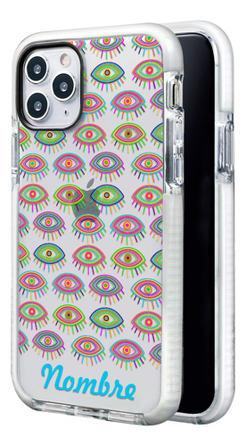 Funda Para iPhone Ojo Turco Colores Personalizada Con Nombre