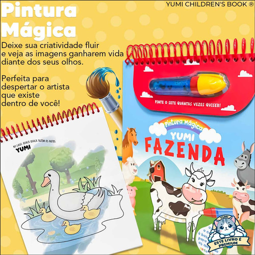 Livro Infantil : Pintura Mágica Animais Da Fazenda | Diversão Com Água Pinte Quantas Vezes Quiser - Grande Com Espiral