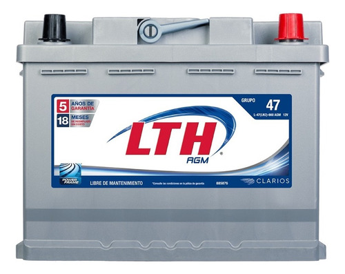 Bateria Lth Agm Chevrolet Aveo Ls 2016 - L-47-660