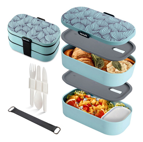 Bentofit Lonchera Bento Para Preparar Comidas, 2 Compartimen