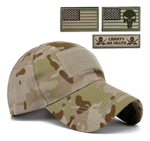 Sombrero Táctico Con Diseño De Bandera Loneshark, Con Parche