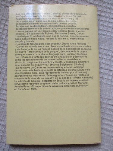 Imagen 2 de 6 de Raymond Carver - De Qué Hablamos Cuando Hablamos De Amor