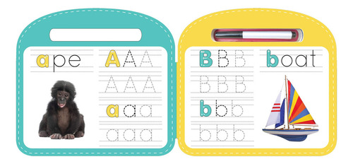 Libro Abc Borra Y Aprende Tablero Educativo De Aprendizaje