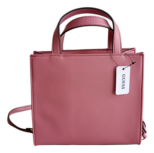 Original Bolsa Guess Crossbody Rosa Lila Rosa Lisa Oro Rosa