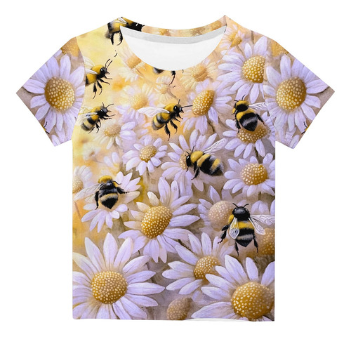 Camiseta De Manga Corta Con Estampado Estampado N Para Niños
