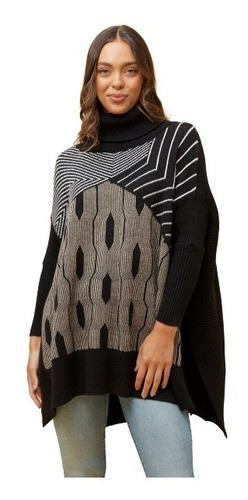 Buzo Poncho Dama Rocco Harper Kp164096 - Talles S/m Y M/l