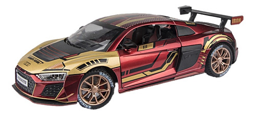 Modelo Deportivo De Aleación Audi R8v0 Versión Iron Man 1:24