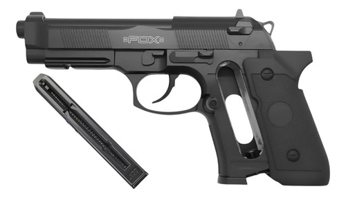 Pistola Co2 Fox Replica Beretta 92 Semi Automatica + Funda Negro 4.5 Mm