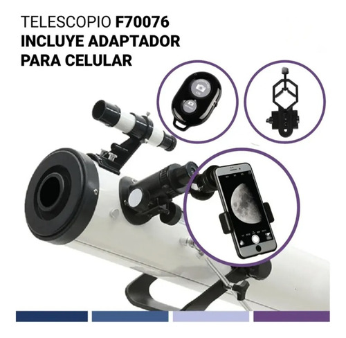 Telescopio Astronómico Newtoniano F70076 Soporte Bluetooth