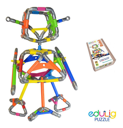 Edulig Puzzle 3d Robô - Brinquedo Criativo E Desafiante 30cm