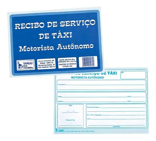 Recibo de taxi de 50 hojas, bloque de taxistas autónomos