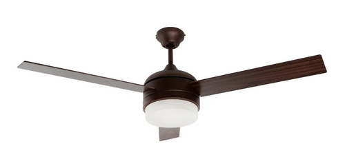 Ventilador De Techo 52 Bronce 40w 3 Aspas Reversible 2 Luces