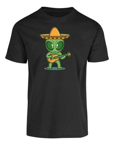 Playera De Alien Tocando Guitarra Mariachi