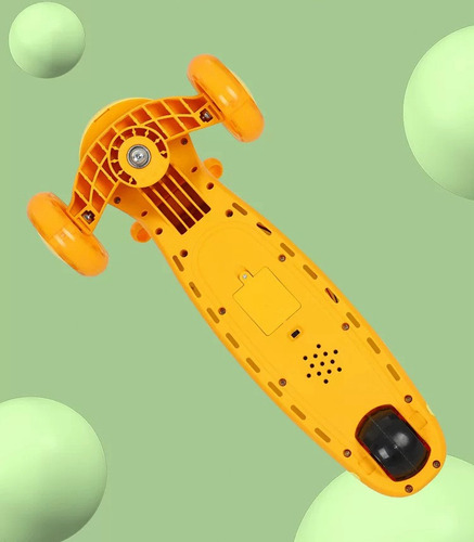 Patín Del Diablo Scooter Led Para Niña Niño 3 Ruedas Abejas Amarillo